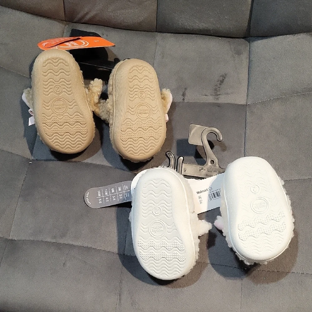 Adorable Animal Kids Slippers - Tan and Cream